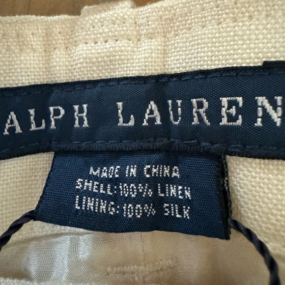 Ralph Lauren linen pants lined in silk - Picture 5 of 5